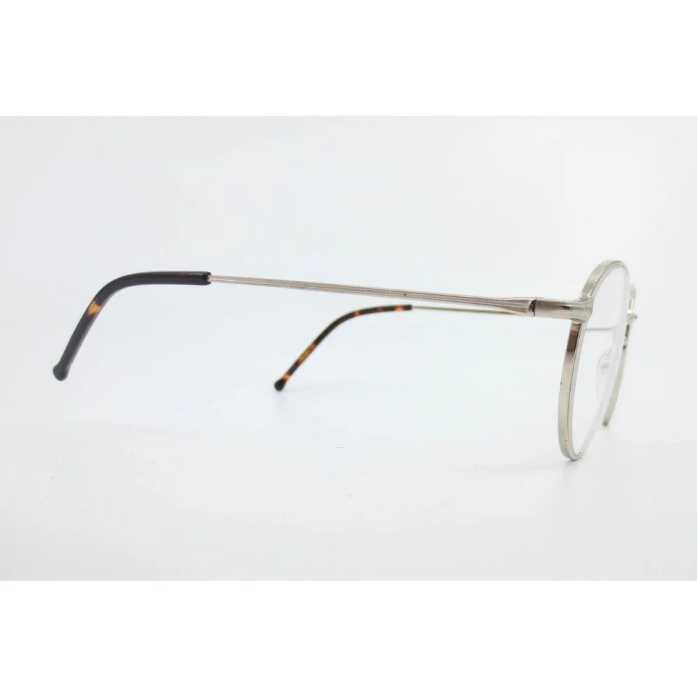 RL 301 Gold Round Metal Eyeglass Frames 43-21-140 Vintage Style Tortoise Tips
